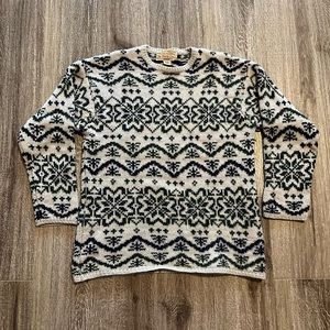 Vintage Abercrombie & Fitch Wool Knit Sweater Patterned Adult Size M